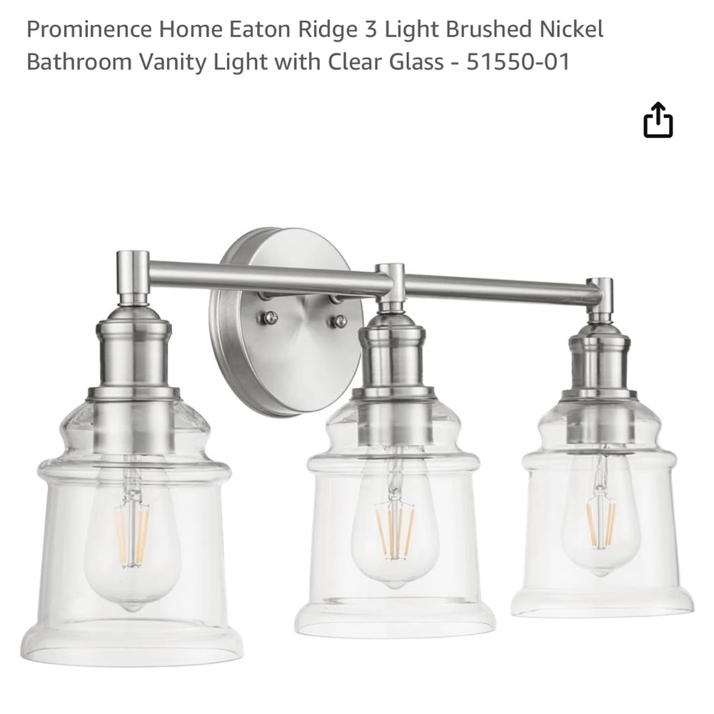 Brand new Bathroom Light Fixture with 3 lights